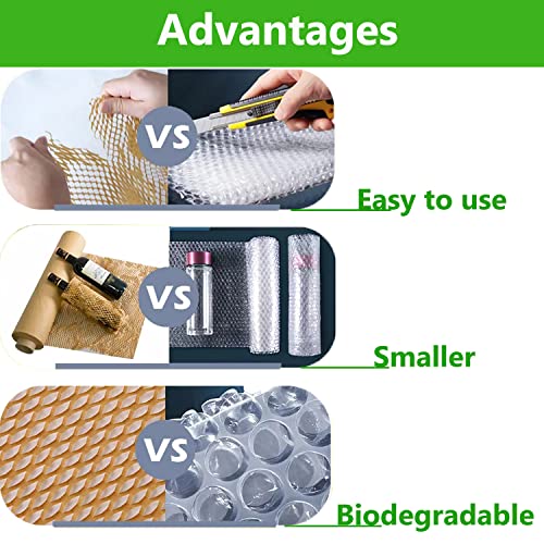 Honeycomb-Packing-Paper-Wrap-12x400-Recycled-Cushion-Wrapping-Roll-Eco-Friendly-Shipping-Moving-Wrap-Biodegradable-Packaging-Suppliers-with-20-Fragile-Sticker-Labels