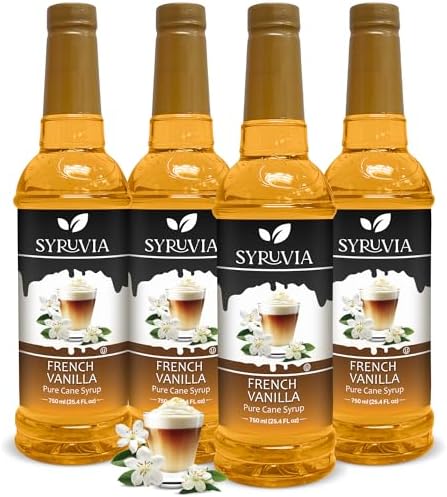 Syruvia Sugar Free Syrup for Coffee – 25.4 fl oz, Kosher, Gluten