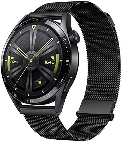 Compatible con Samsung Gear S3 FrontierClassicGalaxy Watch 1.811 in Quick Release 0.866 in Correa de reloj de metal sólido de repuesto para Ticwatch