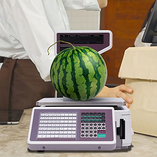 Báscula Comercial Digital 66 lbs con Impresora de Código miniatura 3