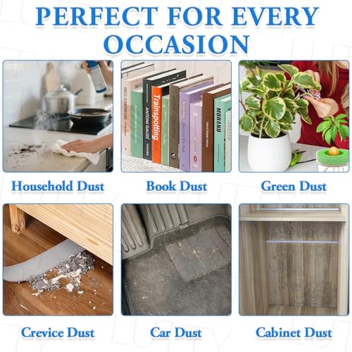 Image of Dusters Refills 40 Count 360Double-Sided 4X Microfibers Disposable Dusting Pads Compatible with Swiffer Duster Refill for Blinds Ceiling Fans Furniture Multi-Surface Dusting(Blue)