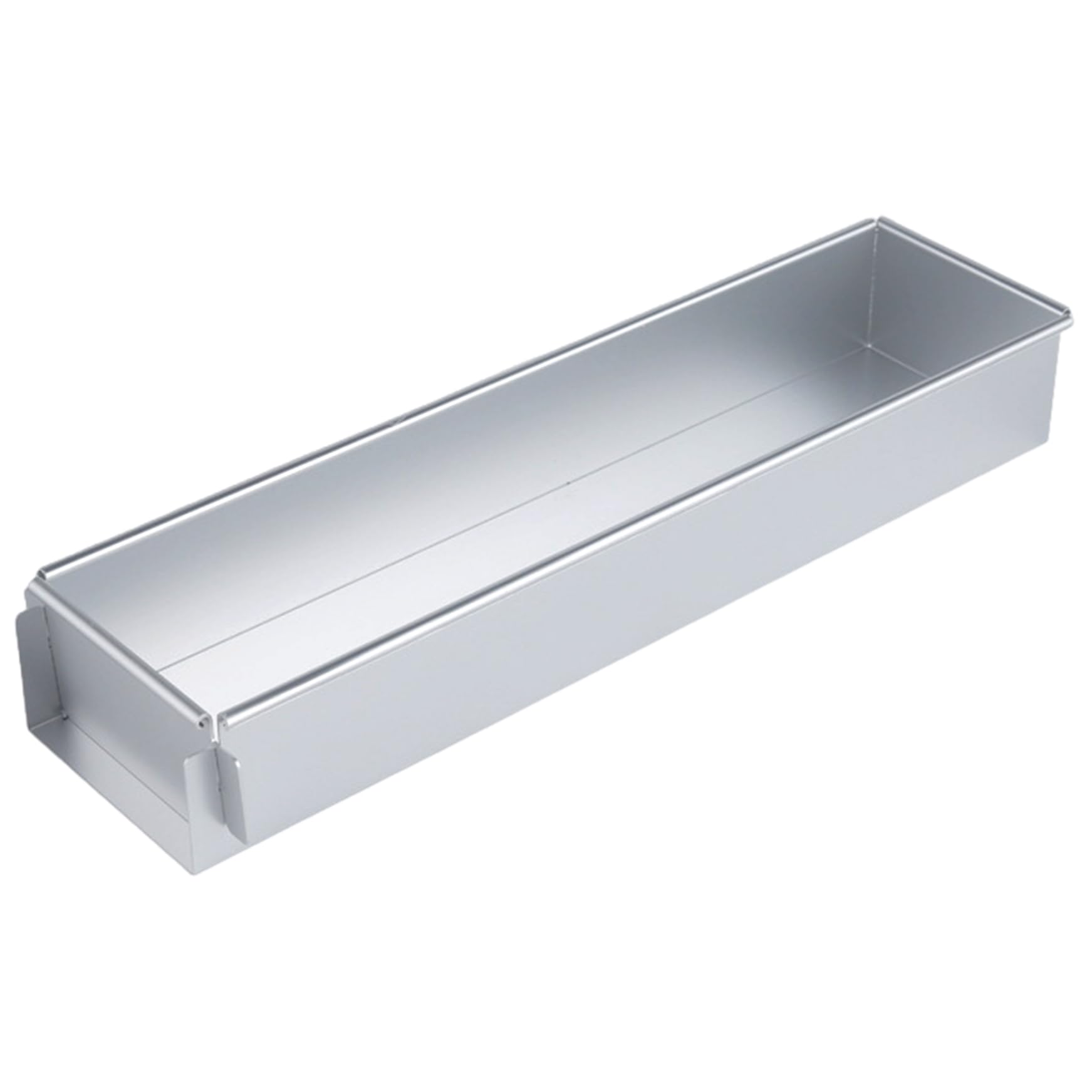 Pastoralist Rectangle Cake Pan, 41.7x10x6cm Aluminum Alloy Tiramisu Pan with Removable Baffle Plate, Ice Cream Cake Mold for Kitchen Bakery