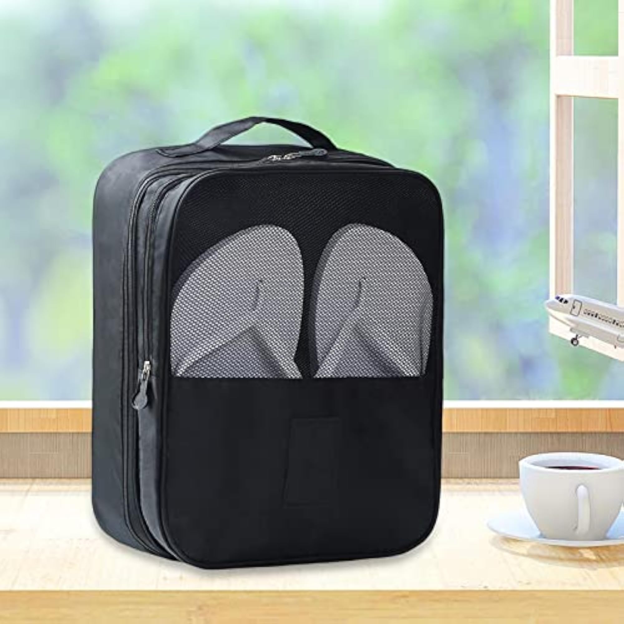 Shoe Storage Bag with Dual Zipper, Foldable for Travel