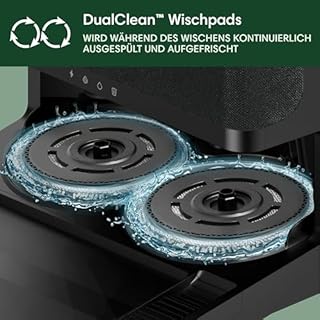 iRobot Roomba Plus 405 Combo Robot + AutoWash Dock Saugroboter mit Wischfunktion - Clearview LiDAR - 7000Pa - DualClean Wischpads - SmartScrub - Teppicherkennung - 75 Tage Entleerung - Schwarz