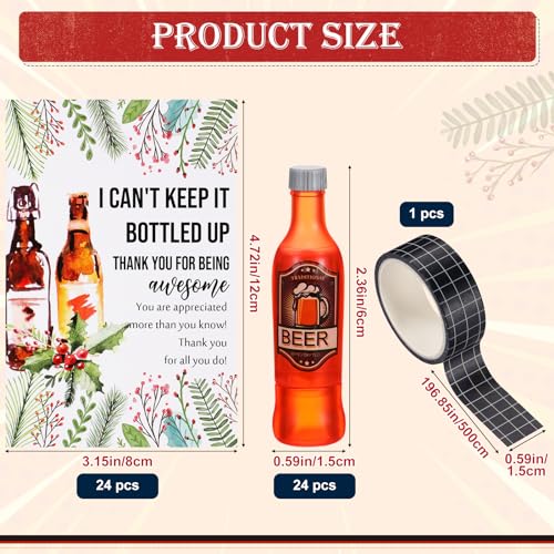 Dimsile 24 Set Appreciation Gifts Lip Balms for Men Father Day Appreciation Gift Card Wine Bottle Sign Lip Balms Employee Gift Thank You Gift Lip Care Cream for Male Teacher Coworker Colleague Team - Thumbnail 2