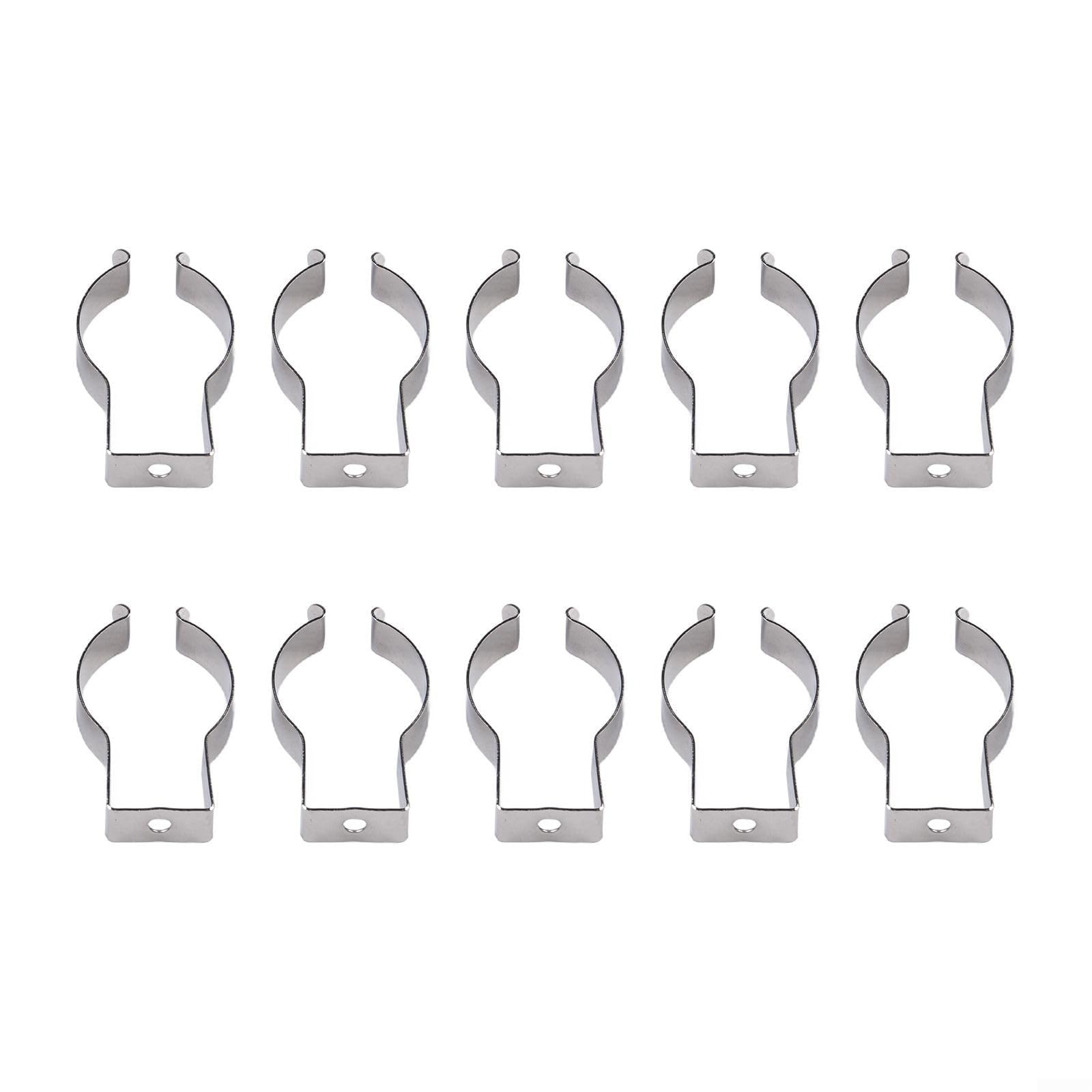 10Pcs Spring Terry Clips, Open Type Spring Tool Clips Steel Terry Clips, For Organizing Tools Brooms Brushes Rakes/Pipes In Garages Workshops Sheds Cabinets(28mm)