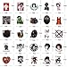 62Pcs Creepypasta Merch Stickers Pack, Cool Horror Terror Thriller Halloween Vinyl Waterproof Sticker Decals for Water Bottle,Laptop,Phone,Skateboard,Scrapbooking,Bumper Decor for Teens Adults Fans
