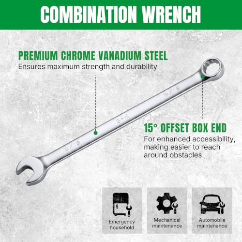 Image of SK 9 /16 inch Combination Wrench, SAE, Premium CR-V Steel