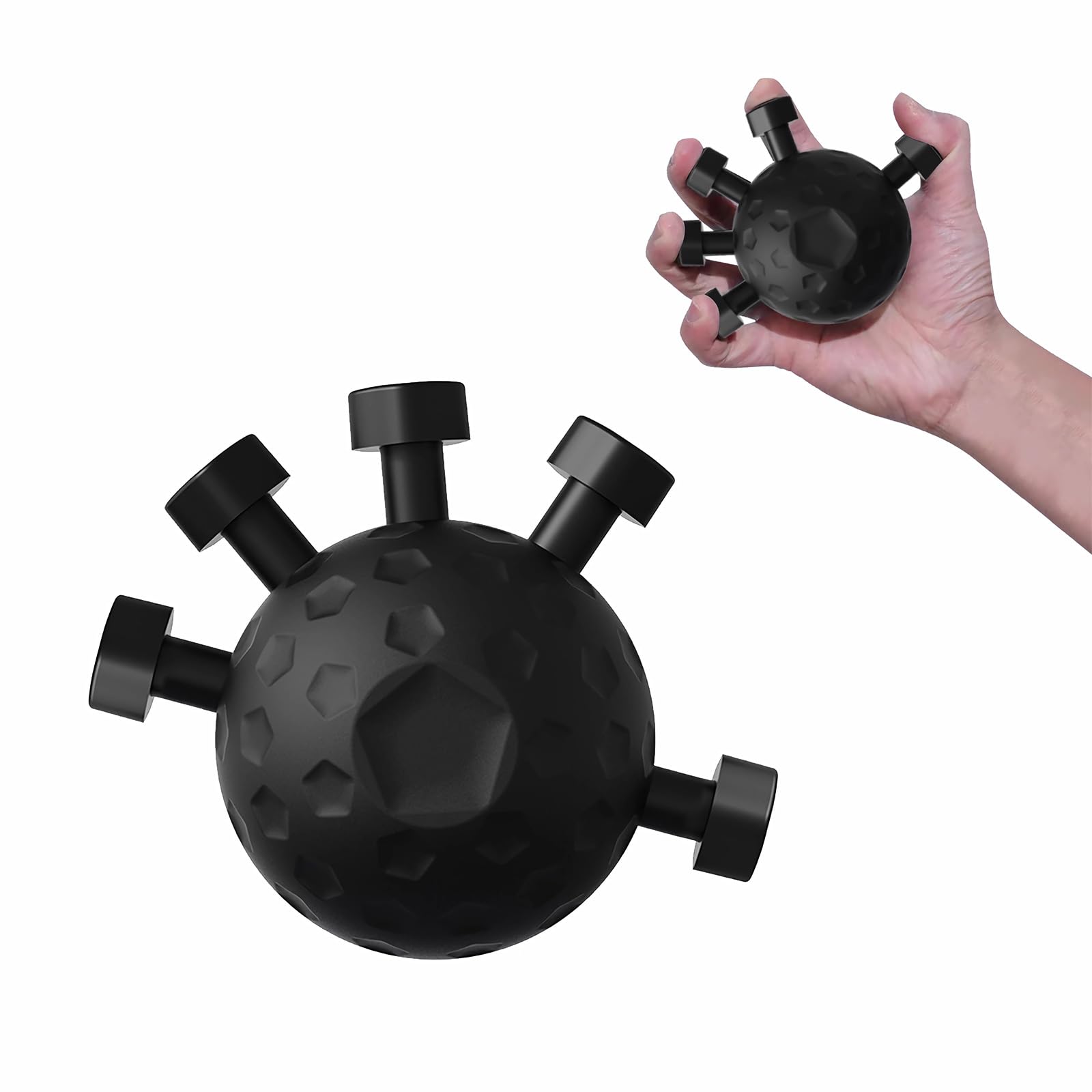 フィンガーグリップ 指握力強化 訓練器具 フィットネス トレーニング グッズ スポーツ用品 筋力アップ 手首 強化 運動器具 リハビリ リカバリー 器具 筋肉トレーニング スポーツグッズ フィジカルトレーニング ハンドエクササイズ (Black)