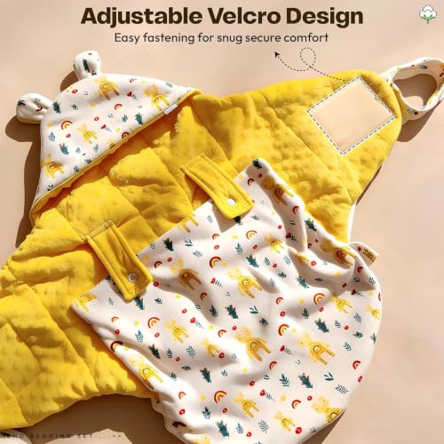 Image of StarAndDaisy Swaddle for New Born Baby, Baby Sleeping Bag, Swaddle Cloth Or Muslin Swaddle Wrap for New Born Baby 0-9 Months, (Boys & Girls)