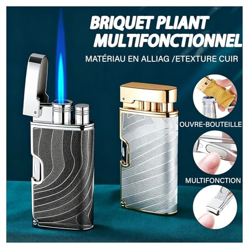 Briquet de camping rechargeable jaune pour allumer un feu de camp