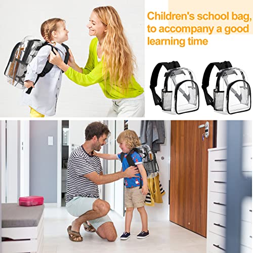 4 Pieces Cute Clear Backpacks For Over 8 Year Old Kindergarten Children Pvc Transparent Bookbag See Through Plastic Bookbag For Toddler School Backpack #TOP4