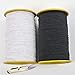 2PCS 0.5mm Thickness 547 Yard Elastic Thread Sewing Elastic String Cord White and Black (Black and White)