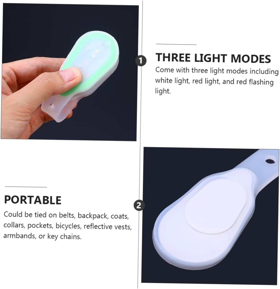 DOITOOL 6pcs Led Backpack Light Versatile Night Running Clip Lights for Outdoor Activities Modes Installation for Hiking Cycling and Safety Visibility