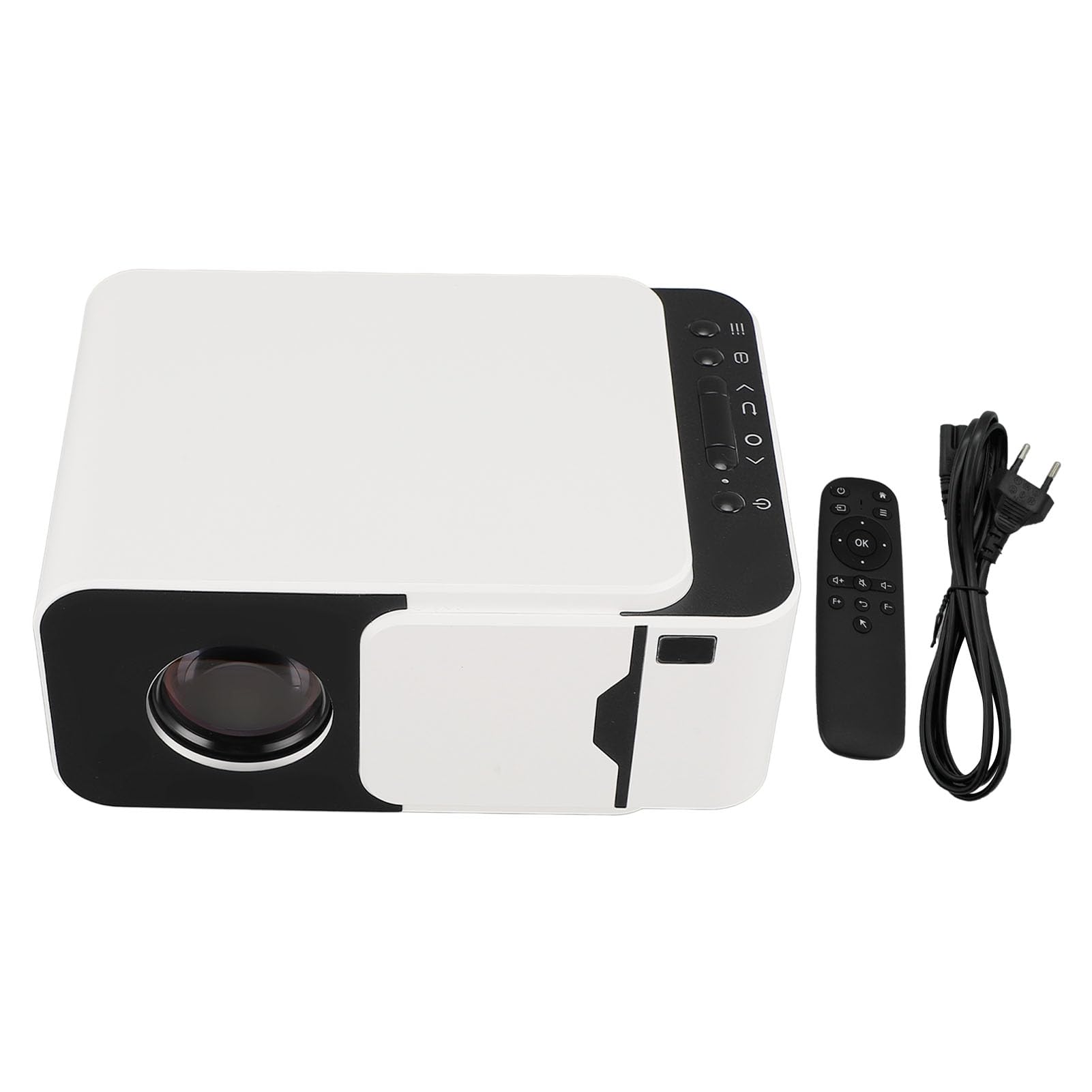 Mini Proiettore, Videoproiettore Portatile 4K HD con Bluetooth 5.4, Correzione Trapezio, Proiettore Home Theater Piccolo Proiettore per Film da Gioco a Soffitto per Esterni