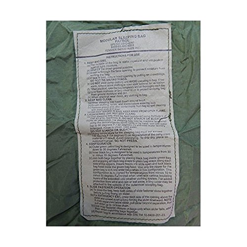 USMC MILITARY MODULAR SYSTEM- BOLSA DE DORMIR PATROL VERDE miniatura 4