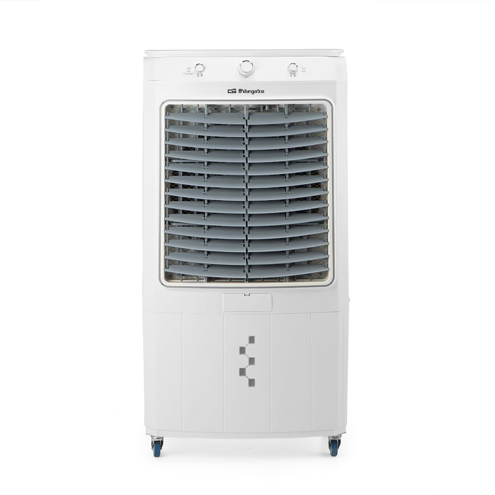 Orbegozo Climatizador AIR 5060 Evaporativo Purificador 350 W Depósito de Agua de 60 L 3 Velocidades Triple Cortina de Frío Dimensiones 60 x 120 x 40 cm