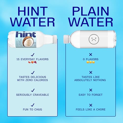 Image of Hint Fruit-Infused Bottled Water, Coconut - Sugar Free Flavored Water with Zero Calories, Naturally Flavored, and No Artificial Sweeteners - 16 Fl Oz (Pack of 12)