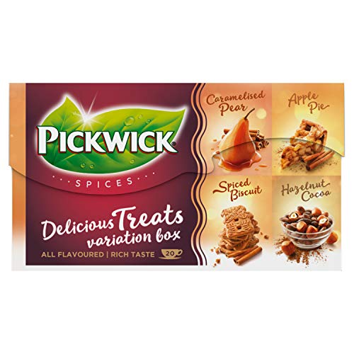Pickwick Spices Delicious Treats Variatiebox Met 4 Verschillende Smaken Zwarte Thee (240 Theezakjes, Rainforest Alliance Gecertificeerd), 12 x 20 Zakjes