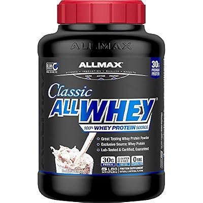 ALLMAX Classic AllWhey Whey Protein Powder, Cookies & Cream, 5 lbs 30g Protein per Scoop, Gluten Free, Low Sugar, High Protein, Supports Muscle Recovery, Lean Muscle & Post Workout, for Men & Women
