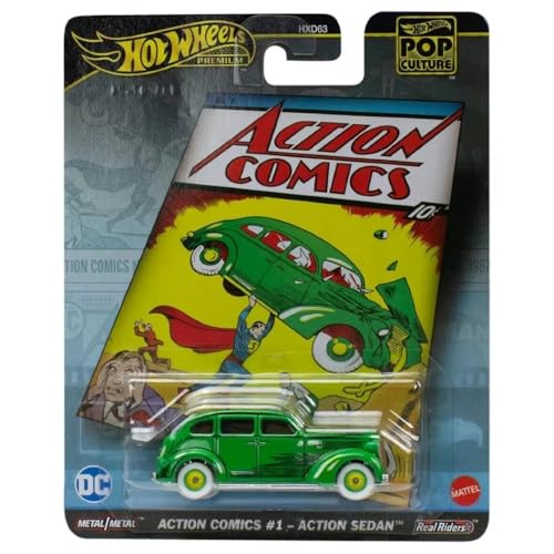 ​Hot Wheels Action Comics #1 Sedan, 1:64 Scale Die-Cast Replica from Popular Movie
