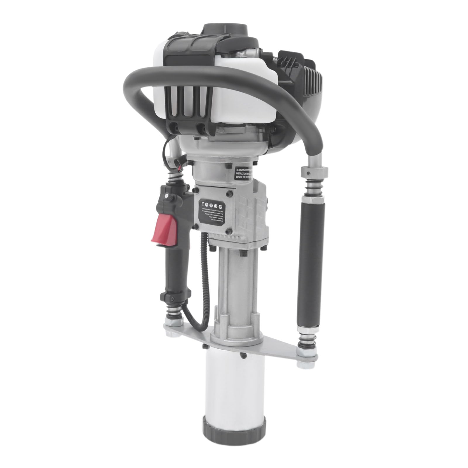 LNUJIUN 37.7CC Gas Powered T-Post Driver with Tool Bag 4-Stroke Pile Driver Single Cylinder Air Cooling 8500r/min Gasoline Engine Petrol Piledriver for Farms, Home Fencing