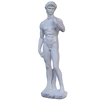 ミケランジェロ　ダビデ像　レプリカ　彫刻 Amazon.co.jp: ダビデ像 ダビデ樹脂像 ギリシャのミケランジェロ