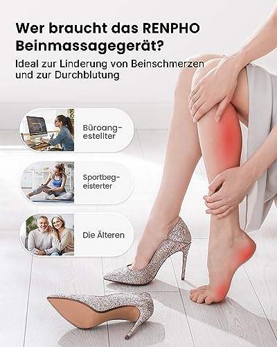 RENPHO Beinmassagegerät, Luftkompression zur Massage und Muskelentspannung – Ansicht 4