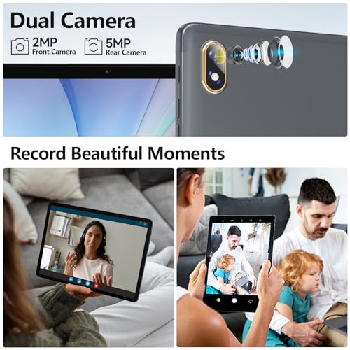 Image of 2024 Newest 2 In 1 Tablet,10.1 Inch Android 12 Tablet with Keyboard,256GB Storage 1TB Expand with Case Mouse Stylus,2.0GHz Octa Core,1280*800 HD Touch Screen,5MP Dual Camera,2.4 /5G Wi-Fi,BT 5.0
