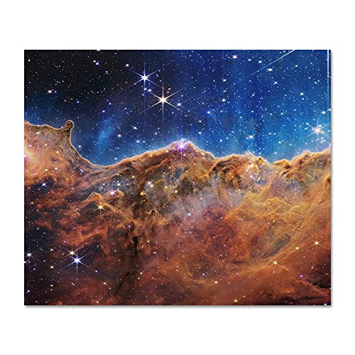 Télescope James Webb tableau en verre pour mur vide bureau
