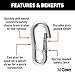 CURT 81277 Snap Hook Trailer Safety Chain Hook Carabiner Clip, 7/16-Inch Diameter, 5,000 lbs
