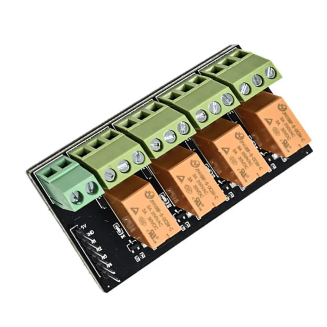 SmartElex 5V 3A 4-Channel Relay Module | Signal Relay Board with Efficient Switching for Arduino, ESP32, Raspberry Pi & IoT Automation Projects | Compact Design, Requires External Power