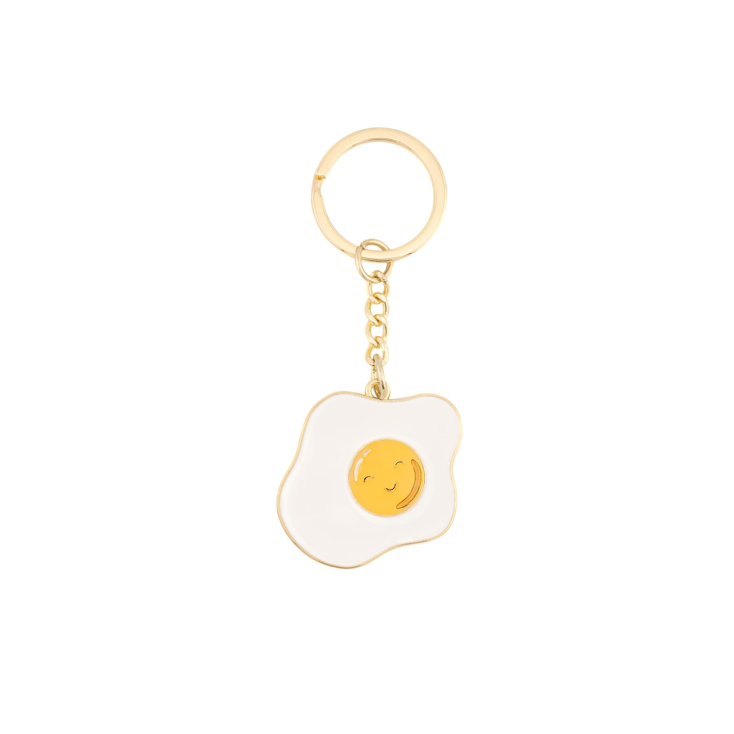 Sass & Belle Unisex Multicolour Fried Egg Enamel Keyring