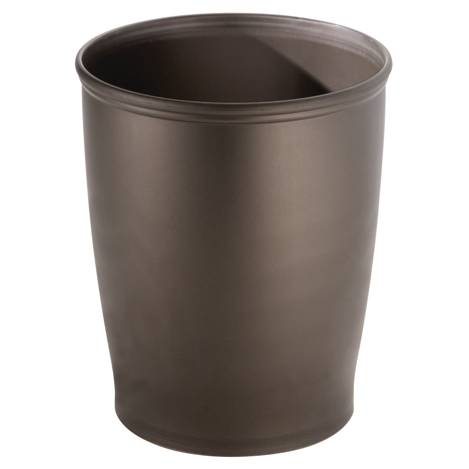 mDesign Small Plastic Bathroom Garbage Can - 1.6 Gallon Trash Can ...