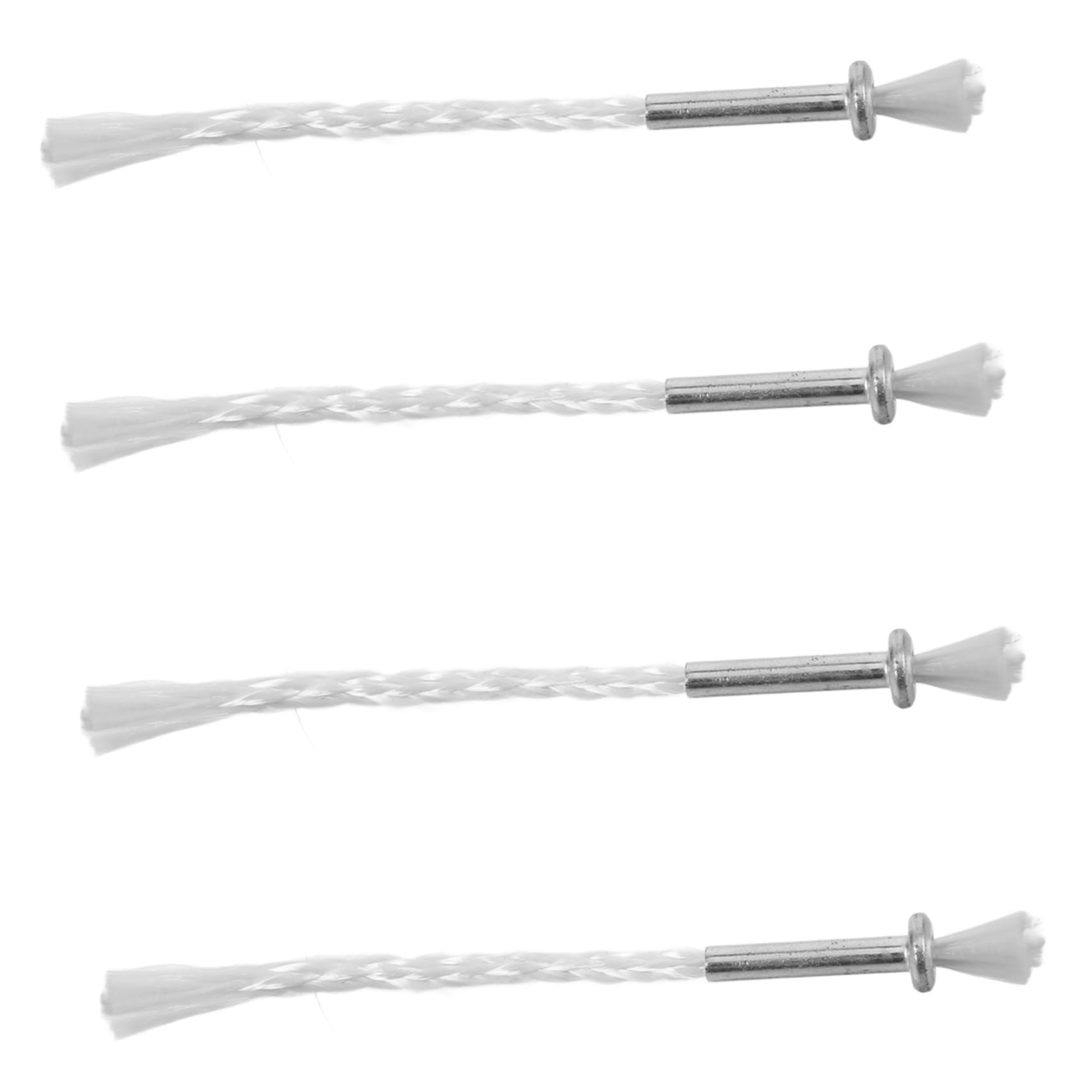 FUNOMOCYA 4pcs Cotton Thread Wicks for Oil Lamps Iron Holder Included for Buddha Lamps Weddings Outdoor Lighting Lightweight Portable Candle Wick Replacement