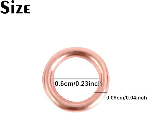 Miniatura 6 de Anillos de salto cerrados de calibre de color plateado para hacer collares, pulseras y joyas (100 unidades, 100 unidades, oro rosa)