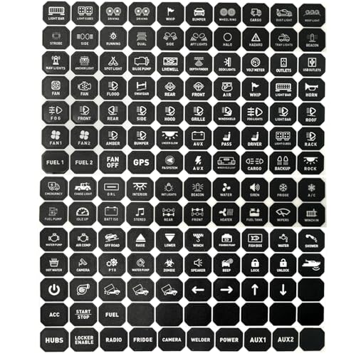 Pegatinas para panel de interruptores de 6 bandas kit de etiquetas de vinilo 2