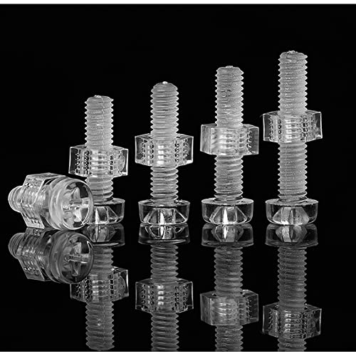 Lot de 20 vis cruciformes à tête ronde en nylon transparent M4 x 8 mm. Convient pour les machines électriques, etc Cover