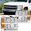 Chrome Housing Amber Reflector