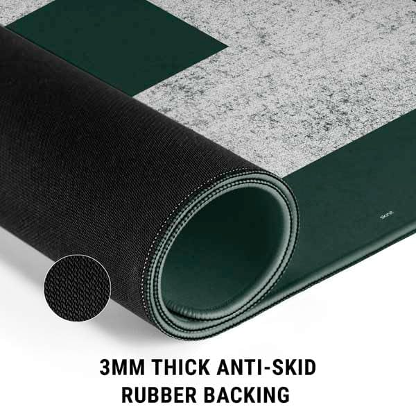 Skinit Extra Large Gaming Mouse Pad - Officially Licensed Michigan State University Spartans Away Grey S Design with Stitched Edges, Waterproof, Non-Slip Rubber Base, Desk Mat for Keyboard & Mouse