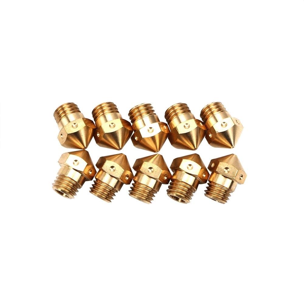 Druckerteile 200pcs Messing MK10 Düse für Hotend Kit Mk10 Messing Düse M7 3D Drucker Kit für Makerbot 3D Drucker Teile Ersatzteile (Größe : 0.3MM) (Size : 0.3MM)
