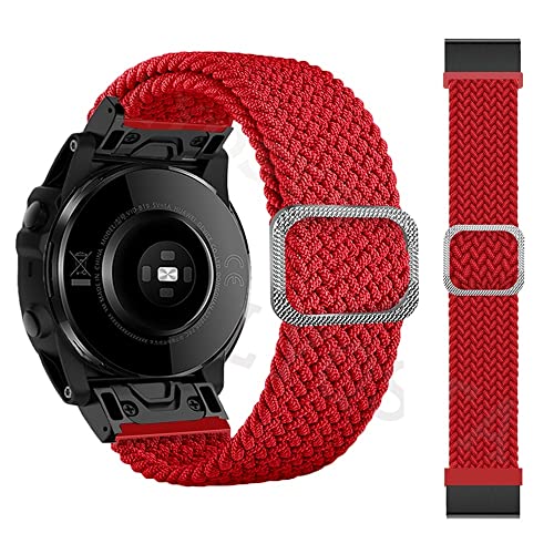 Bracelet de montre 22 mm en nylon Loop de couleur agate compatible avec Garmin Fenix 7 et 6 Pro