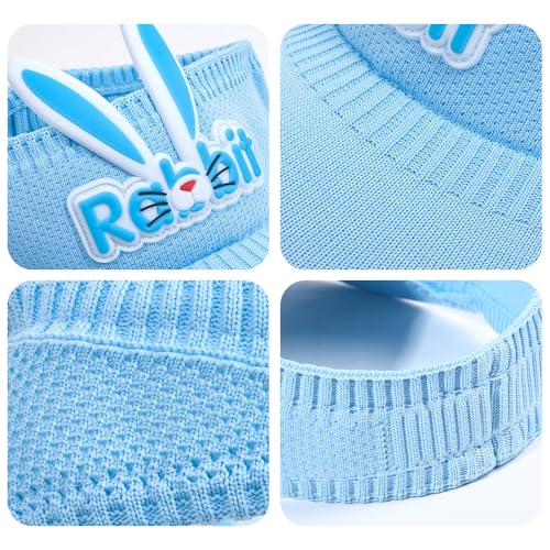 Kids Sun Visor Hat for Girls Boys, Rabbit Sports Cap for Sun Protection Outdoor Activities Cosplay Headwear3