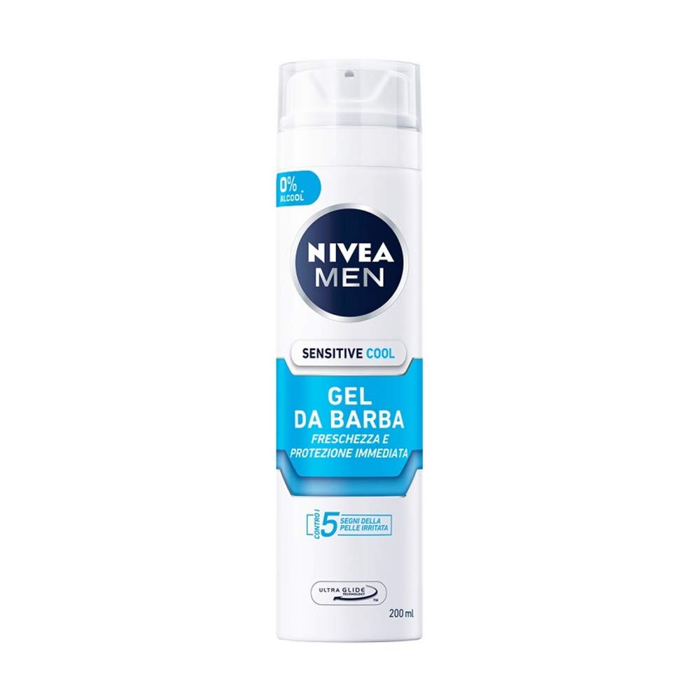Nivea Men Sensitive Cool Gel da barba, confezione da 6 (6 x 200 milliliters)