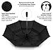 EEZ-Y Travel Umbrellas for Rain - Wind Resistant w/Open Close Button - Black