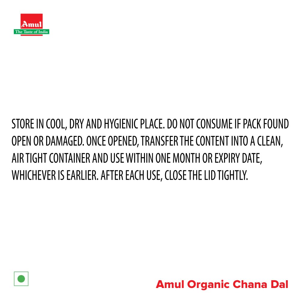 Amul Organic Chana Dal Bag, 500 g - Image 7 thumbnail