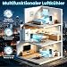 Mini-Klimaanlage ohne Schlauch mit Fernbedienung, 3 in 1, 3 Geschwindigkeiten, 4 Rollen, 12-Stunden-Timer und Eisbeutel, für Schlafzimmer und Garage