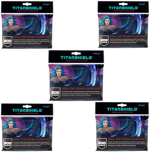 TitanShield Fundas interiores ahumadas – Haz que los tarjeteros sean opacos (1000 unidades) de doble manga, ajuste perfecto. Compatible con Pokemon, Magic The Gathering MTG y Flesh & Blood, una pieza