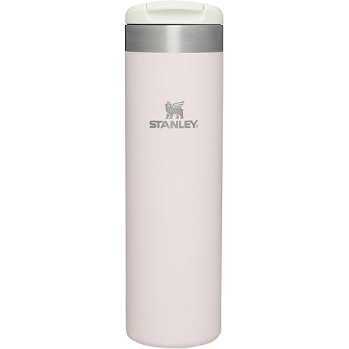 Stanley AeroLight Transit Bottle 20 oz | Locking Drink Through Lid | Leak Resistant Water Bottle or Coffee Travel Mug | Lightweight Insulated Stainless Steel | BPA-Free | Rose Quartz Glimmer