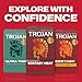 Trojan Ecstasy Heat Latex Lubricated Ribbed Condoms for Men with Warming Lubricant for a Heightened Experience, Helps Reduce Risk of Pregnancy and Sexually Transmitted Infections (STIs), 10 Count